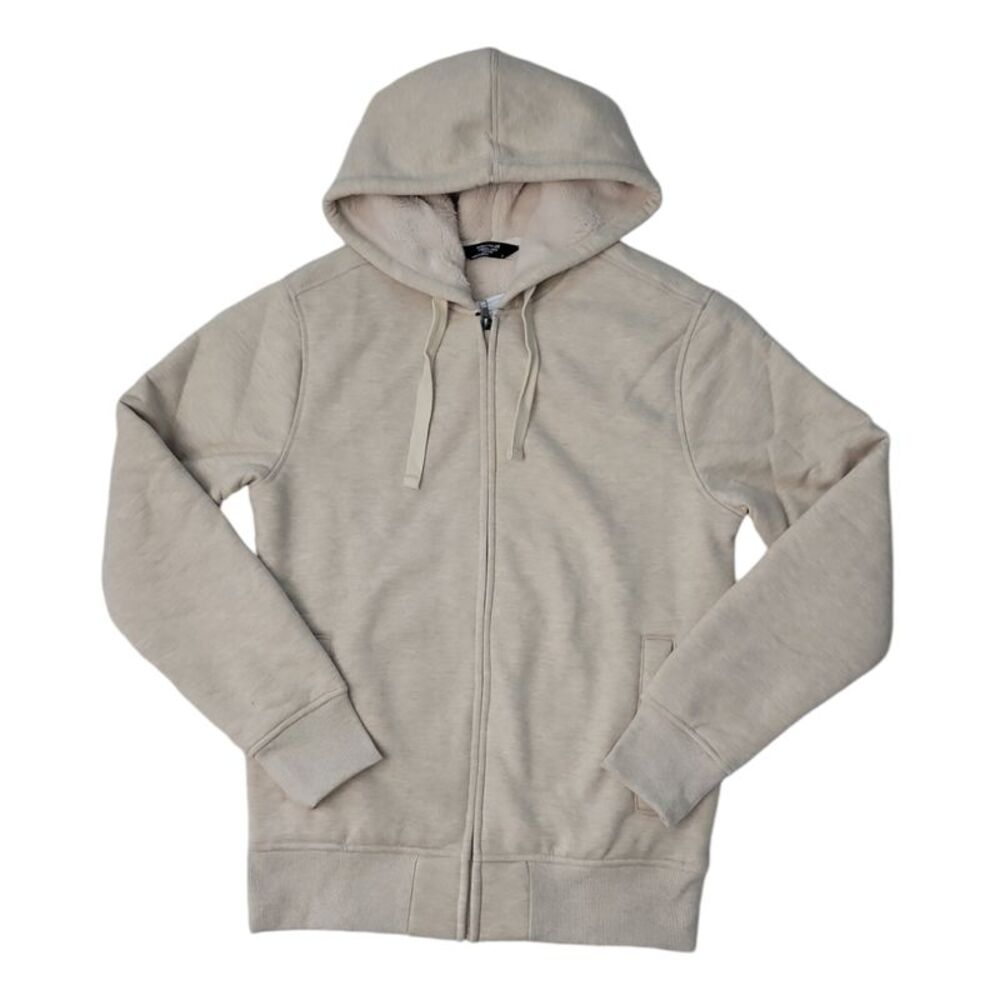 Member's Mark Men's Sherpa Lined Extra Warm Full Zip Hoodie - Oatmeal Heather